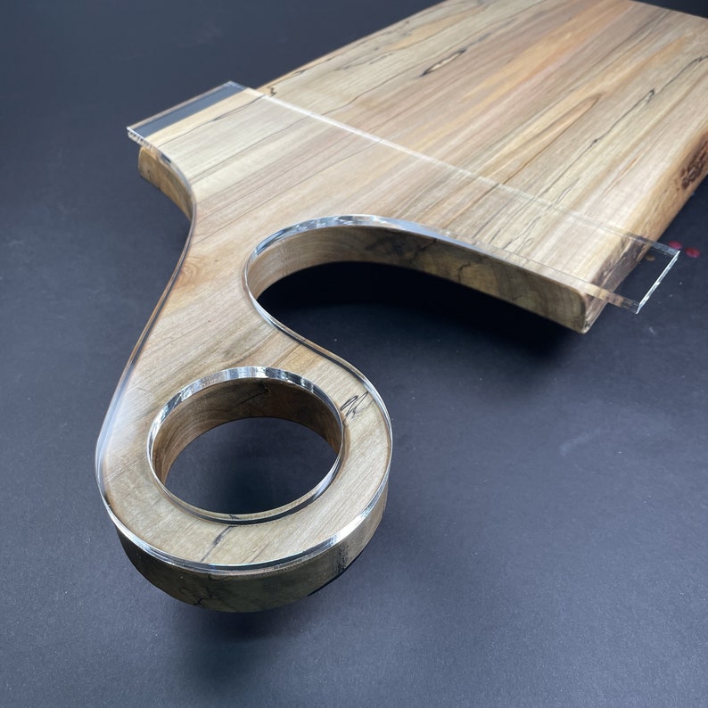 Large Round Charcuterie Board Handle Template clear Acrylic Etsy