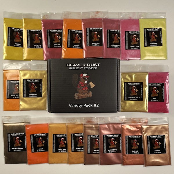 Mica Powder Variety Pack #2 (Warm Tones) - Beaver Dust Pigments