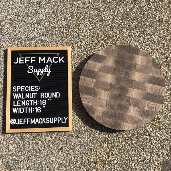 DIY Walnut Butcher Block (16" Round)