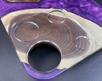 4 Hole Round Charcuterie Board Router Template (Clear Acrylic)