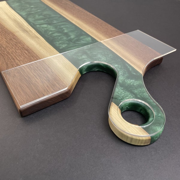 Plantilla de enrutador con mango de tabla de charcutería redonda pequeña (acrílico transparente)