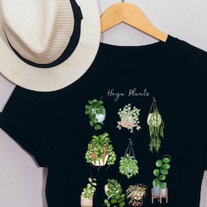Plant shirt with hoya plants. Hoya plants lover. Botanical gift. Hanging plants art. Gift for plant mom, plant dad or plant lover. Plants