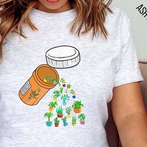 antidepressant plant shirt for plant lady, plant daddy or plant lover. Anti depressants plants theme tshirt. Funny plant gifts for plant mom