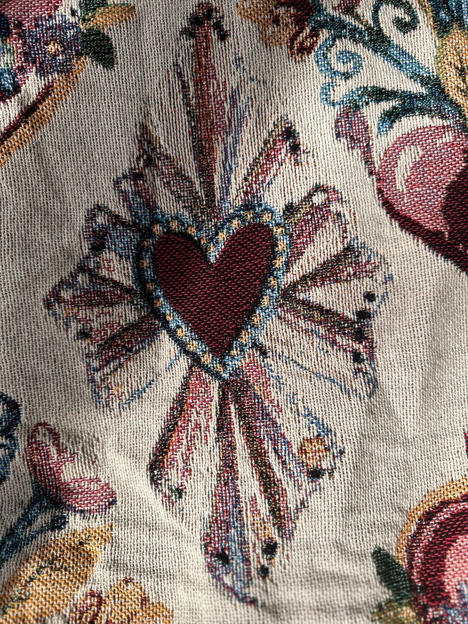 Sacred Heart Cotton Throw