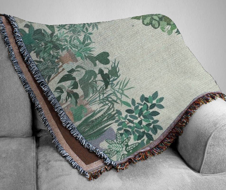 Plant Lover Woven Blanket. House Plants Blanket for Plant Etsy