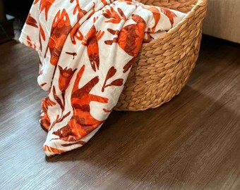 Otomi Blanket: Mexican Folk Art, Double-Sided Flannel (80x60")