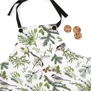 Bird with plants Apron for bird lover and plant lover. Cute apron for gardener.