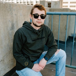 Overstimulated ADHD Hoodie: Mental Health Awareness, Smiley Face