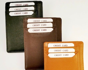 Front Pocket / Mini Wallet - RFID Top Quality Nappa Leather