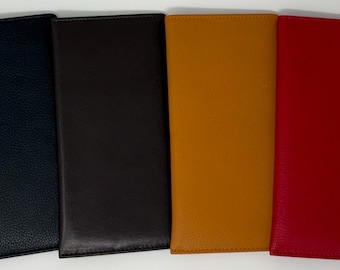 Premium nappa leather slip case for large style frame eyeglasses and sunglasses