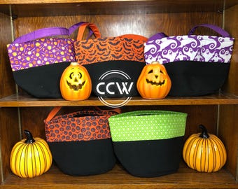 Halloween all canvas bucket / tote / bag - Various patterns