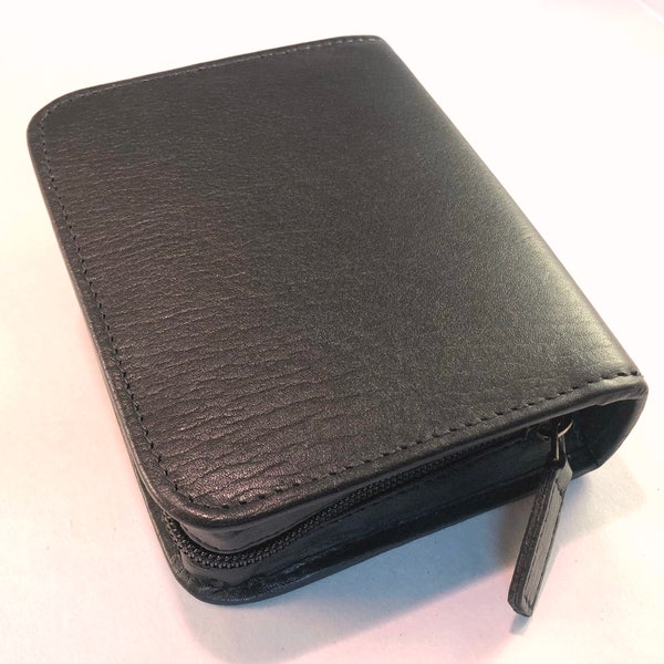 Diabetic Glucometer / Glucose meter - Quality Nappa leather case - BLACK