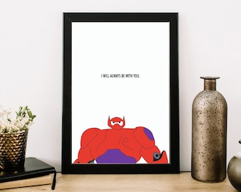 DIGITAL PRINT*** Baymax Big Hero 6 Wall Poster Digital print