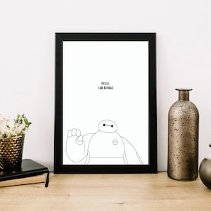 DIGITAL PRINT*** Baymax Hello Big Hero 6 Wall Poster Digital print