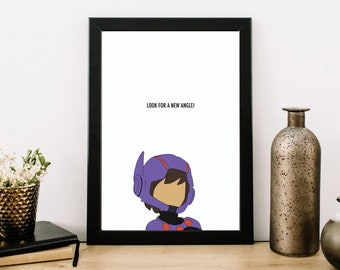 DIGITAL PRINT*** Hiro Hamada, Baymax Hello Big Hero 6 Wall Poster Digital print