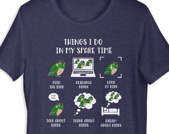 Chubby Green Cheeked Conure T-Shirt: Birb Lover Apparel
