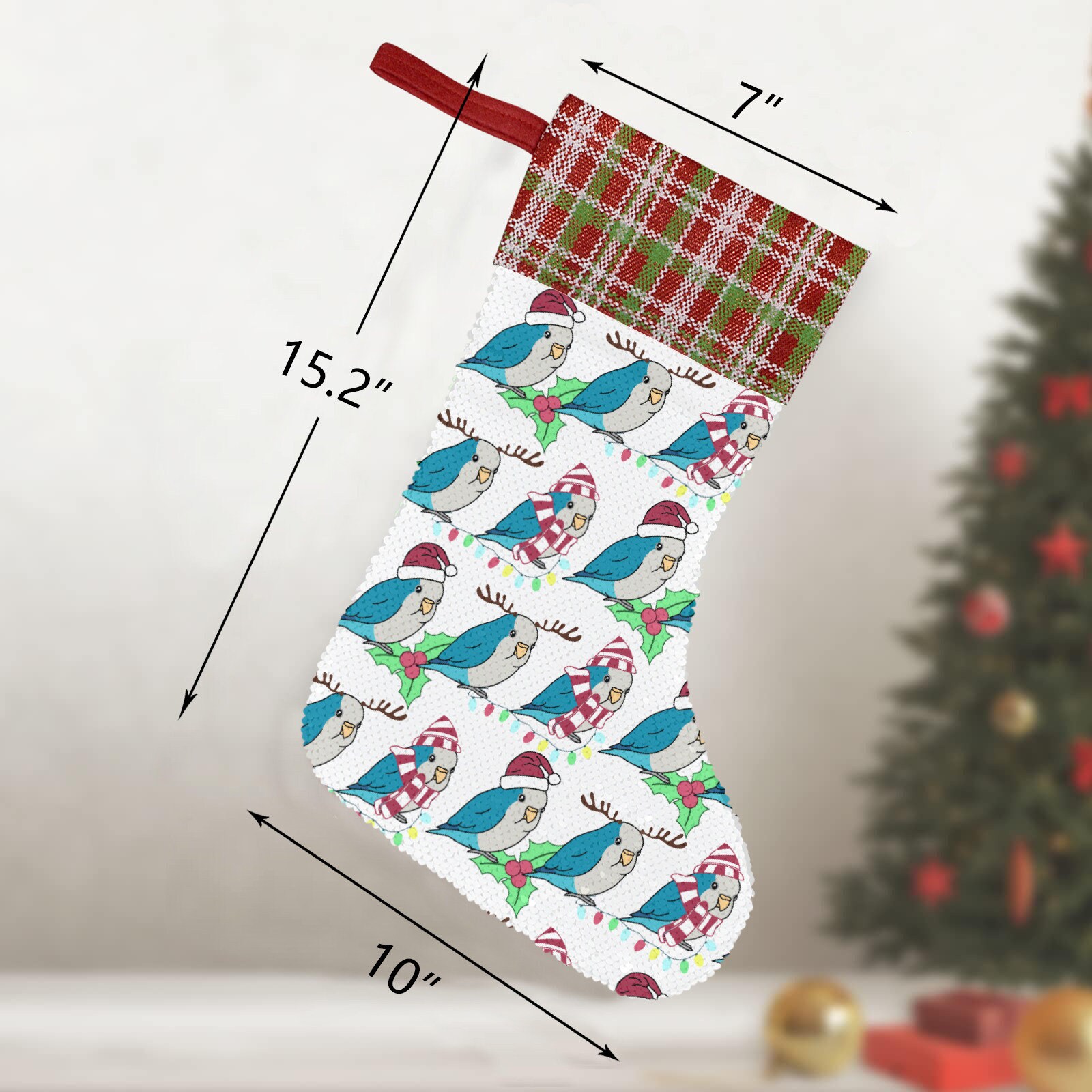 Blue Quaker Parrot Christmas Stocking: Birb Holiday Decor - Etsy