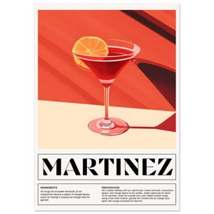 Póster de cóctel clásico / Decoración de bar estilo vintage / Impresión artística semibrillante: ¡regalo perfecto!