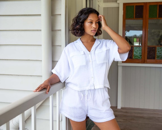 Cotton Pajama Set Short Sleepwear Set 
