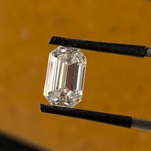 1.44 Ct Colorless Emerald Cut Loose Moissanite 925 Sterling Silver Ring Sat Diamond | Engagement Ring | Anniversary Gift Ring