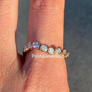 14Kt Gold 0.75 Ct Diamond Band, Diamond Wedding Band, Lab Grown Diamond Band, Half Eternity Diamond Wedding Band, Beautiful White Diamonds
