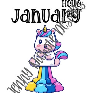 印刷可能なバレットジャーナルプランナー：BUJO 月間カバー UNICORN かわいいセット 4、月間紹介、月間装飾、月ごとのフルページ