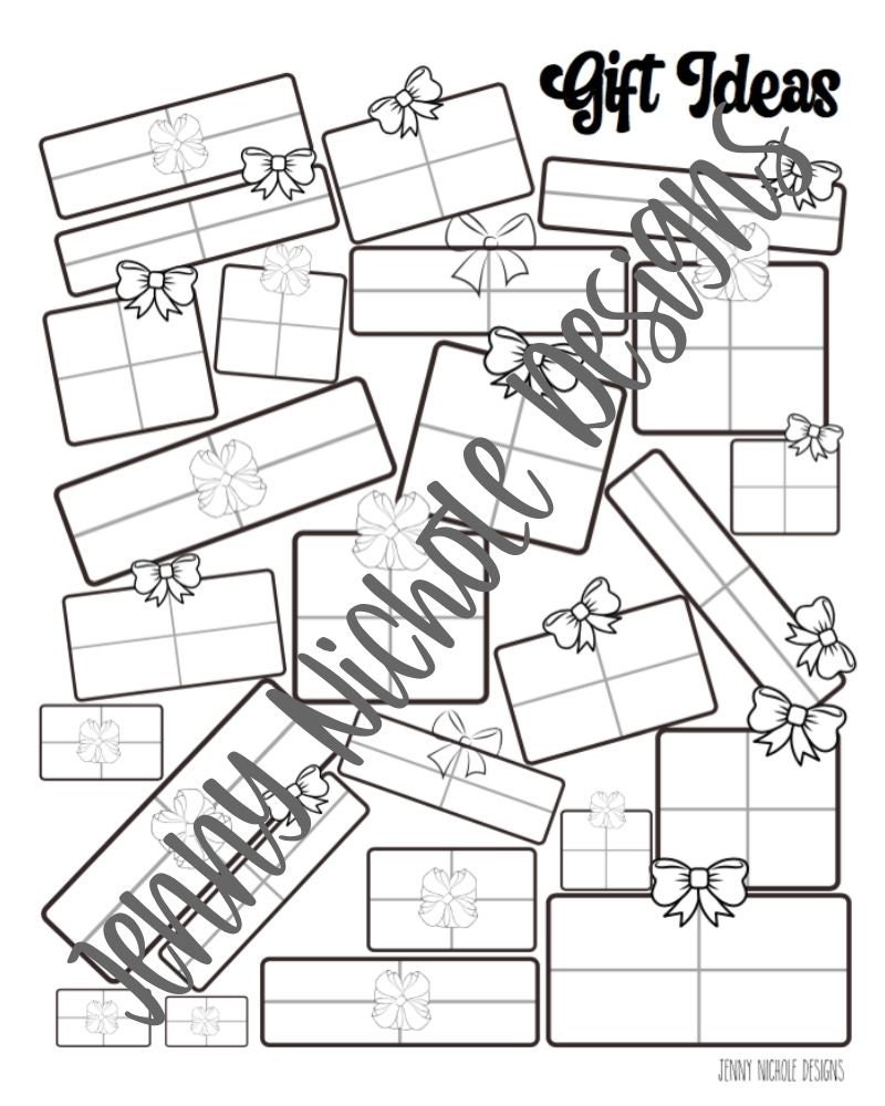 PRINTABLE Bullet Journal Planner GIFT IDEAS Doodle Planner Printable