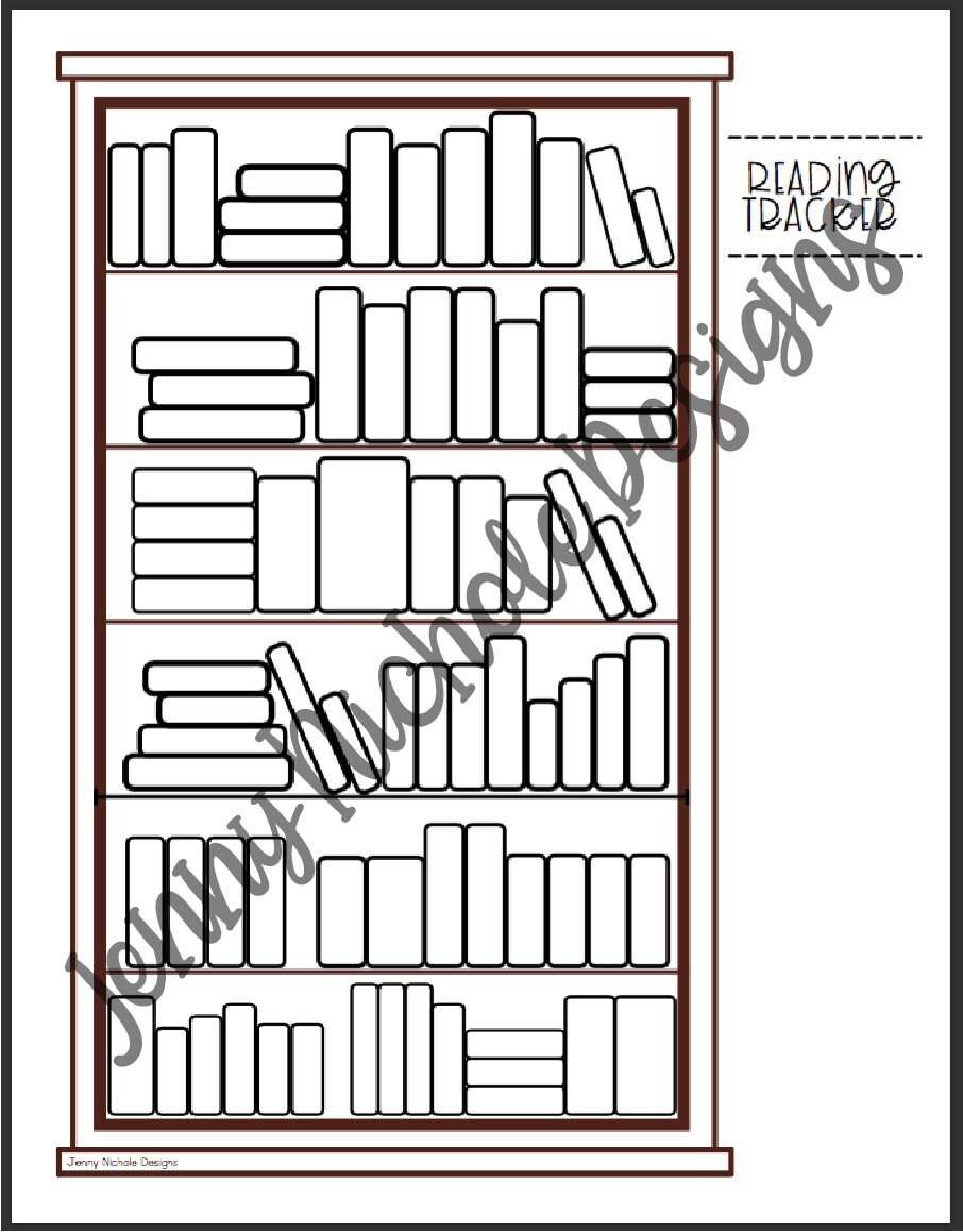 PRINTABLE Planner Page: BOOKSHELF / READING Planner Page - Etsy