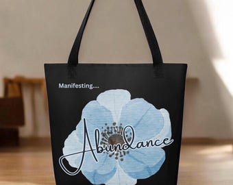 Abundance Floral Tote Bag - Inspirierende wiederverwendbare Einkaufstasche