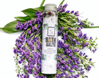 LAVENDER Kisses 4oz Bath Salts, Foot Soak,Bath Salts, Intentional Bath,Herbal Bath Teas, Manifesting Bath,Blessed Bath Soaks, sore feet