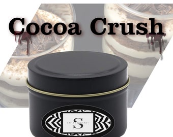 Cocoa Crush| Lotion Candle| Vegan Candle|Bridal Party favor|Massage oil Candle|Soy Free|Coconut wax|Skin Balm|Chocolate Candle|Anniversary