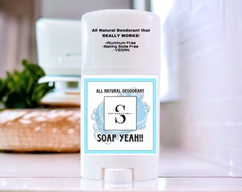 SOAP Yeah! Deodorant/Vegan skincare/aluminum Free/chemical free/Deodorant for kids/teens/body odor control/whole body deodorant/smell fresh