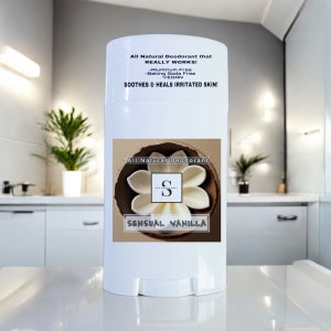 Sensual Vanilla All Natural Deodorant/Vegan Skincare/Natural Skin Balm/Aluminum Free/Body odor control