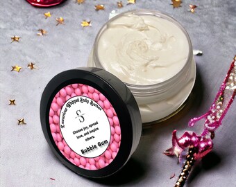 BUBBLE GUM Body Butter, Vegan skincare,whipped body butter, mango butter