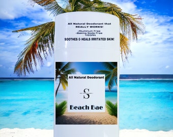 BEACH BAE All Natural Deodorant/Vegan/aluminum Free/chemical free/whole body deodorant/booty/inner thighs/long lasting/skin salve/skin balm