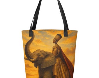Elephant Queen Art-draagtas – afrocentrische handtas