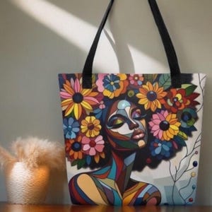 NOT TODAY,STRESS Tragetasche Schöne schwarze Frau, natürliche Haar Kunst, schwarze Mädchen Magie, Wochenendtasche, Afrocentric Geschenktasche, Afro Königin, Göttin