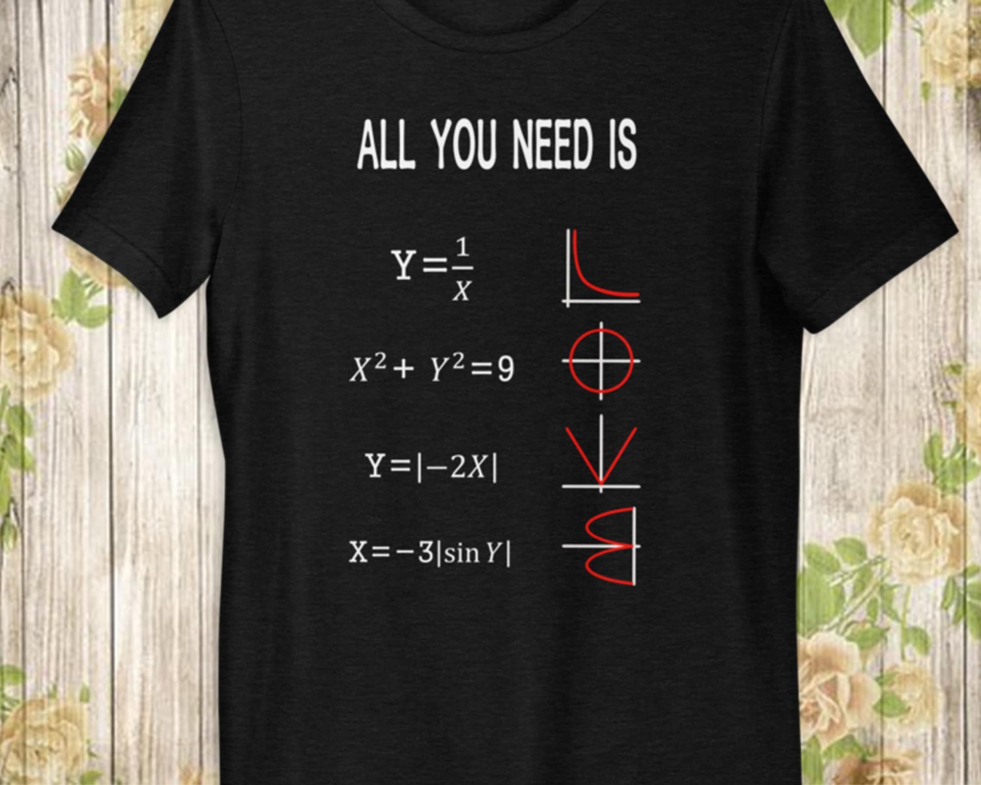 All You Need Is Love Math T-Shirt All You Need Is Love Math T-Shirt