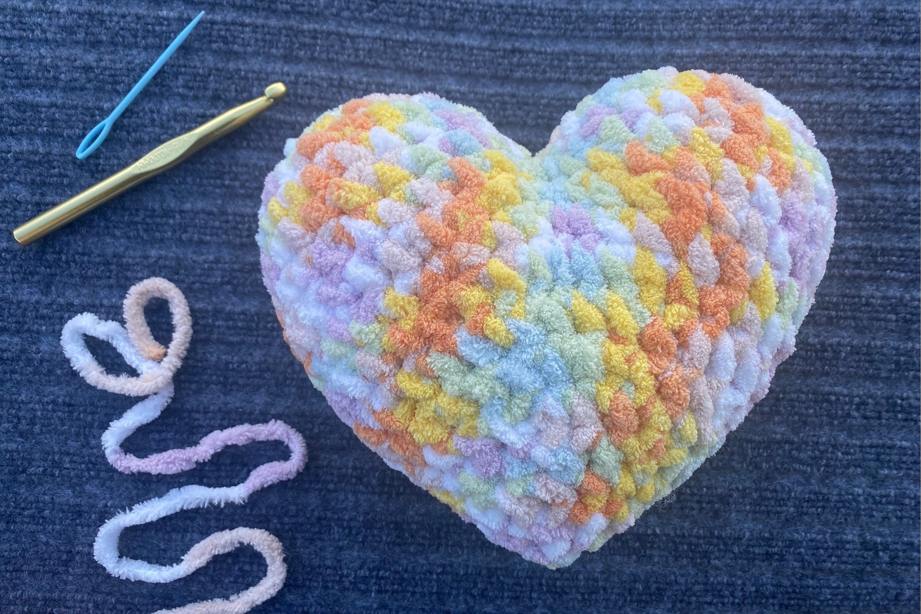 Rainbow heart pillow discount