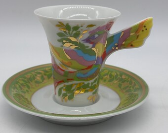 Vintage Nr. 1 Mythos B Windblad Rosenthal Espresso Sammeltasse Cup and Saucer