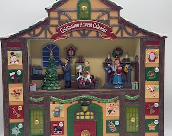 Holiday Living Animated LED Musical Christmas Advent Calendar Plays 8 Songs