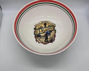 vintage Buona San Remo Italia 12 x 5” Pasta/salad Serving Bowl Made in Italy  Himark