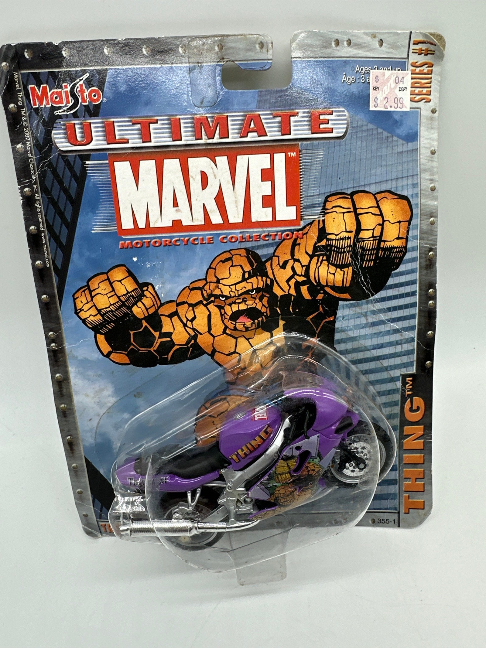Vtg Maisto Ultimate Marvel Motorcycle Collection Thing Series #1 