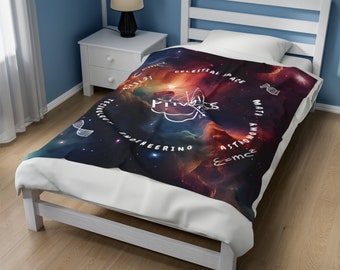 STEM Physics Velveteen Plush Blanket, Christmas Throw Blanket, Light Weight Blanket