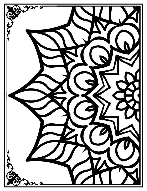 40 Beautiful Mandala coloring pages including art board | Etsy