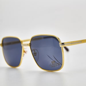 Vintage Sunglasses OKDAFAN MAPBLE FM-7002 56-14 24K Gold Plated Rectangle Retro Glasses Gold Plated Accessories Vintage b