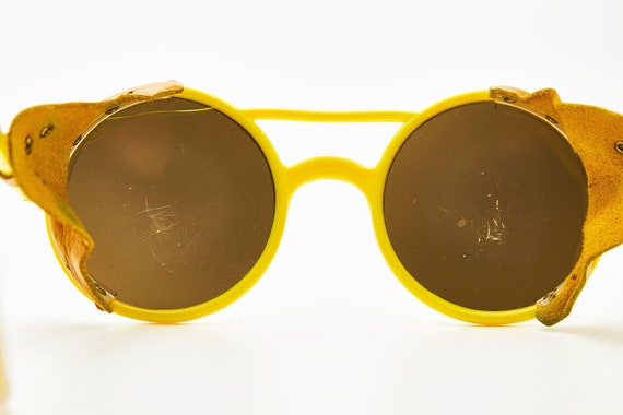 Vintage Man SunGlasses MARTI Yellow Round Silver … - image 6