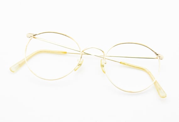 Algha 12KT GF Gold Filled Glasses Frame Vintage M… - image 10