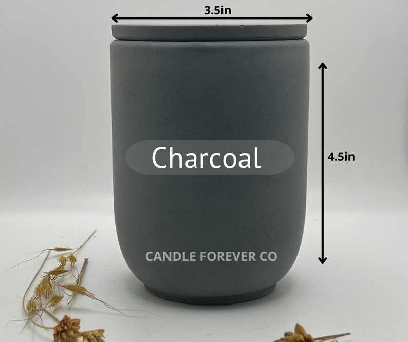 Large Handmade Cement Jar 15 Oz Concrete Candle Vessel With Etsy