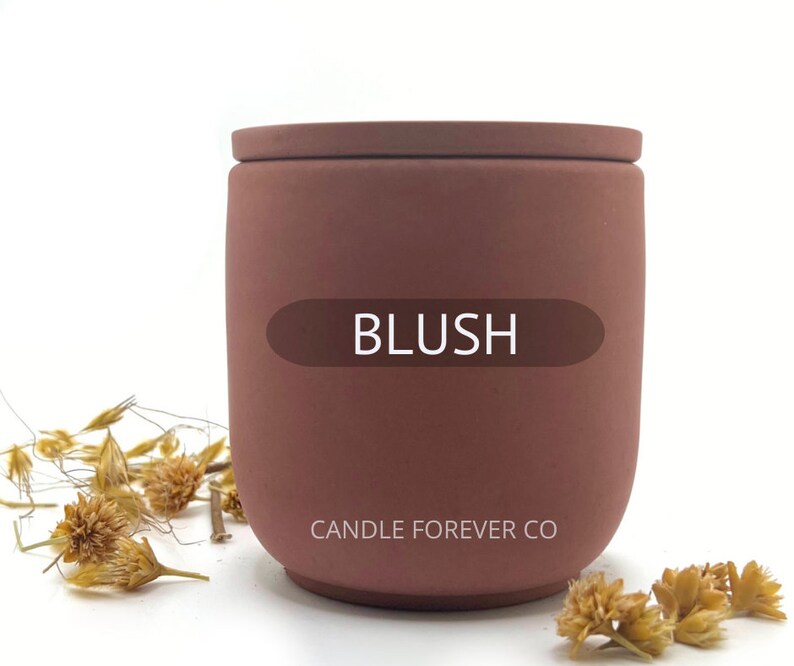 Scented Lotion Candle All-Natural Organic Massage Candle Cement Soy Wax Candle Blush